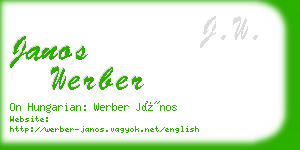 janos werber business card